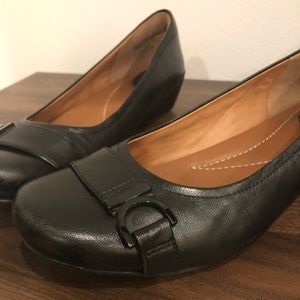 Clarks Black Leather Dress Shoes